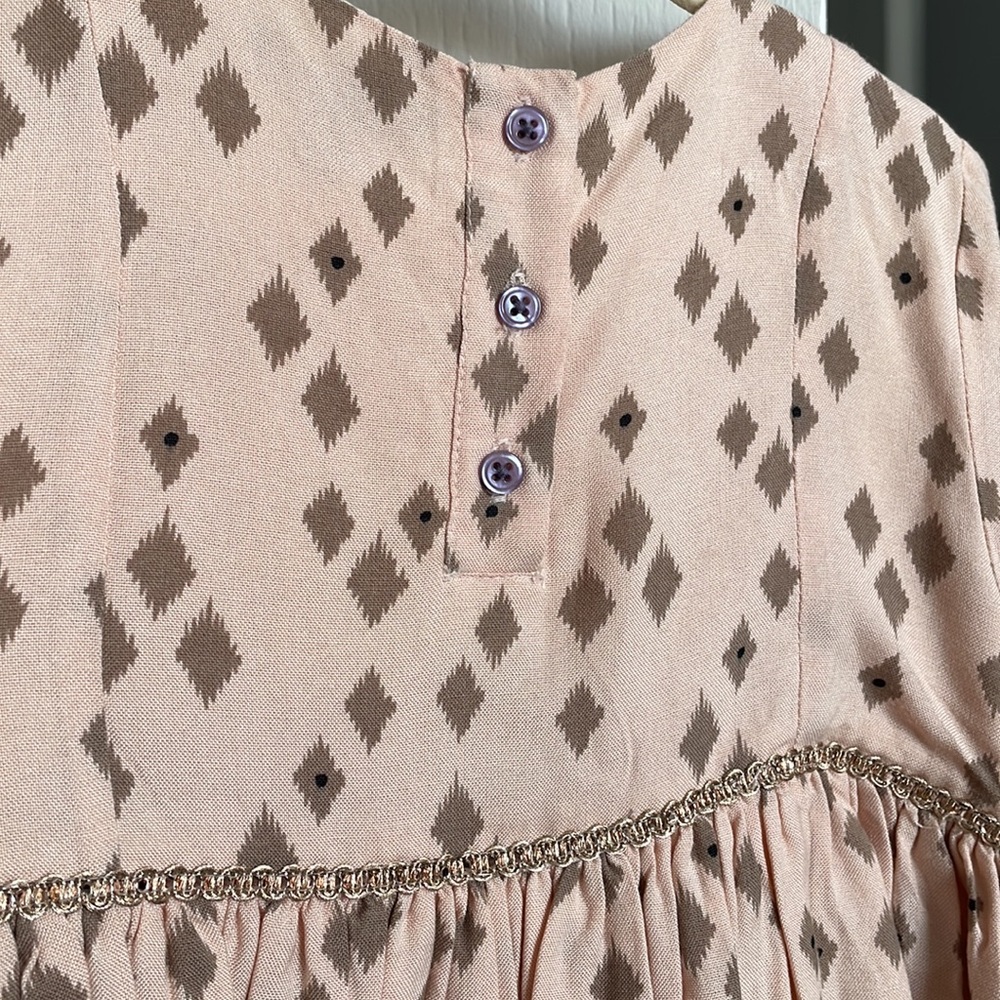 NWOT Velveteen Long-Sleeve Dress w/ Pleating and Sequin Detail - Picture 3 of 5